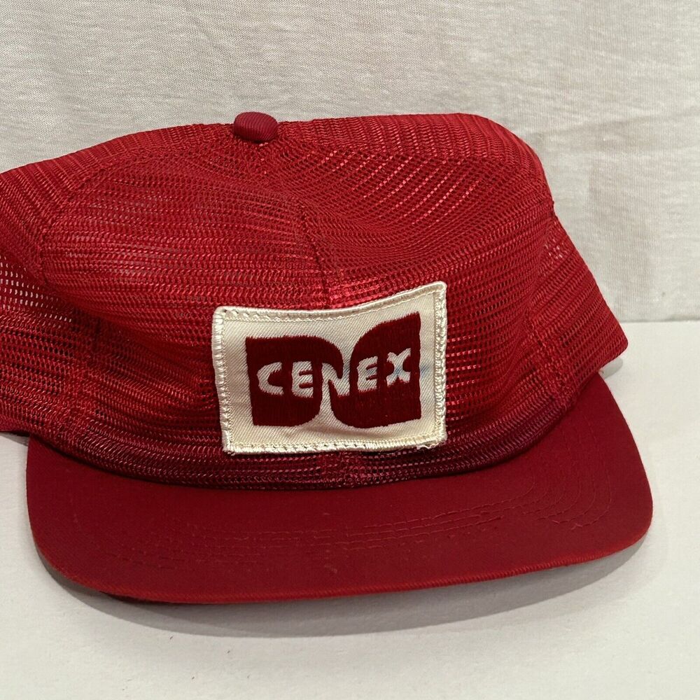Vintage Cenex Red ALL MESH Snap Back Trucker Hat Made In USA K-Brand